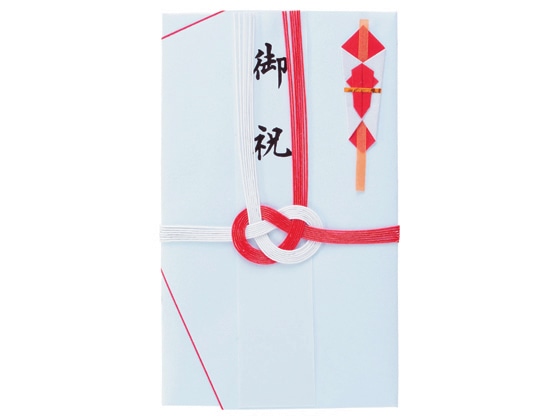 今村紙工 金封大阪折赤白7本短冊付 5枚(中袋付) 110-1 1パック(ご注文単位1パック)【直送品】