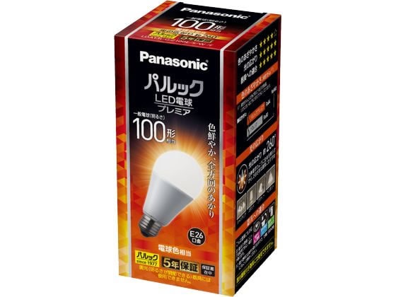 パナソニック LED電球 プレミア E26 100形 1520lm 電球色 1個(ご注文単位1個)【直送品】