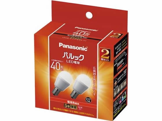 パナソニック LED電球E17口金2個40形相当 LDA4LGE17SK42T 1個(ご注文単位1個)【直送品】