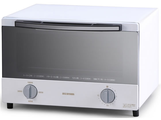 アイリスオーヤマ スチームオーブントースター2枚焼き ホワイト SOT-011-W 1台(ご注文単位1台)【直送品】