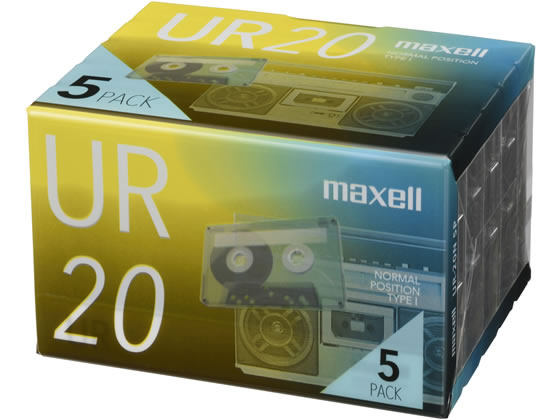 マクセル カセットテープ 20分 5巻 UR-20N5P 1パック（ご注文単位1パック)【直送品】