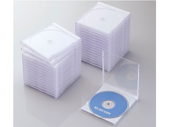 エレコム Blu-ray DVD CDケース クリア 10枚 1パック(ご注文単位1パック)【直送品】