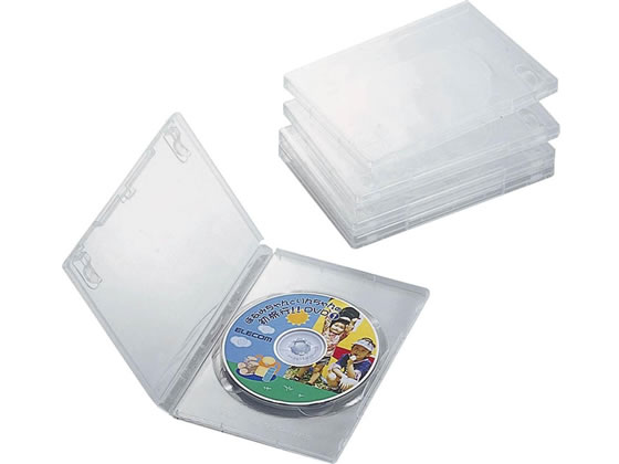エレコム DVDトールケース 5枚パック クリア CCD-DVD02CR 1袋(ご注文単位1袋)【直送品】