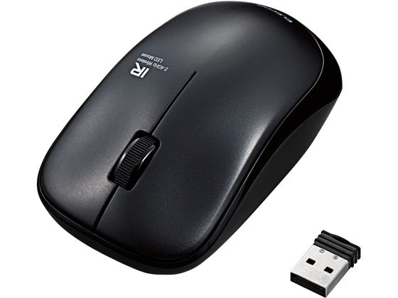 エレコム 無線マウス 3ボタン 省電力 ブラック M-IR07DRBK 1個(ご注文単位1個)【直送品】