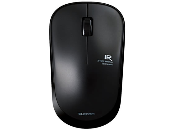 エレコム IRマウス 無線 3ボタン ブラック 静音タイプ M-IR07DRSBK 1個（ご注文単位1個)【直送品】
