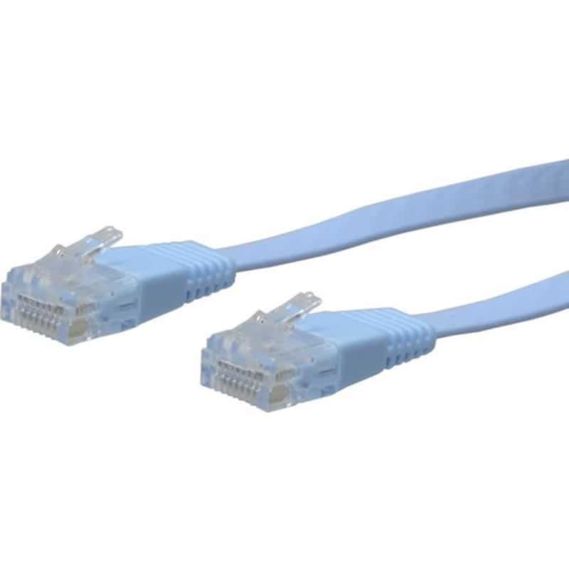 アクロス カテゴリー6 LANケーブル フラットタイプ 10m ブルー ALT10BFS 1本（ご注文単位1本)【直送品】