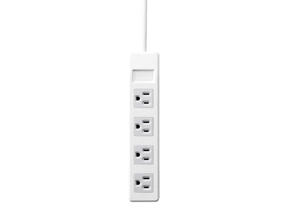 エレコム 3ピンプラグ対応タップ4個口 2.5m ホワイト T-T1A-3425WH 1個(ご注文単位1個)【直送品】