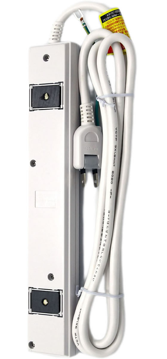 星光商事 ロック式3芯集中スイッチ付き OAタップ SK-7T3L02W 1個(ご注文単位1個)【直送品】