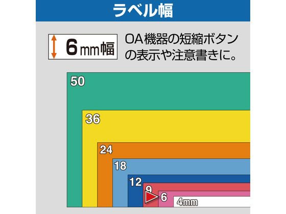 キングジム テプラPROテープエコパック 6mm 白/黒文字 5個 1箱(ご注文単位1箱)【直送品】