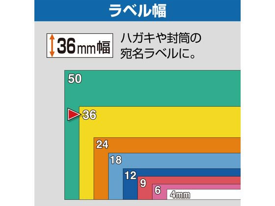 キング PRO用テープ 上質紙 36mm 黒文字 SP36K 1個(ご注文単位1個)【直送品】