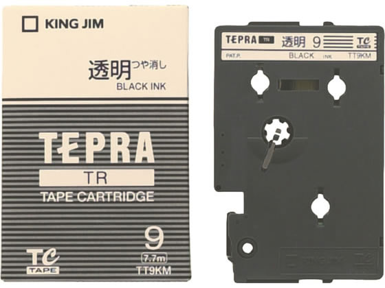 キングジム TR用テープ 9mm 透明マット 黒文字 TT9KM 1個(ご注文単位1個)【直送品】