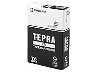 キングジム TR用テープ 9mm 白 黒文字 TC9S 1個(ご注文単位1個)【直送品】
