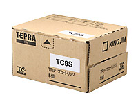キングジム テプラTR用テープ 9mm 白 黒文字 5個 TC9S 1箱(ご注文単位1箱)【直送品】