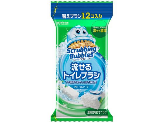 ジョンソン 流せるトイレブラシ フローラルソープ 替え 12個 1パック(ご注文単位1パック)【直送品】