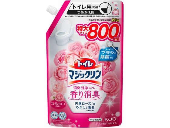 KAO トイレマジックリン消臭洗浄スプレー 香り消臭 詰替 800ml 1個(ご注文単位1個)【直送品】