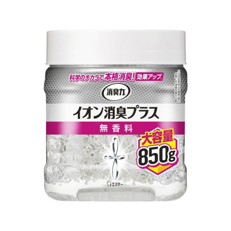 エステー 消臭力クリアビーズ イオン消臭プラス 無香料 本体 850g 1個（ご注文単位1個)【直送品】