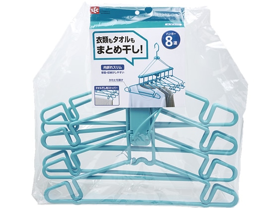 レック 折りたたみ8連ハンガー W-101 1個（ご注文単位1個)【直送品】