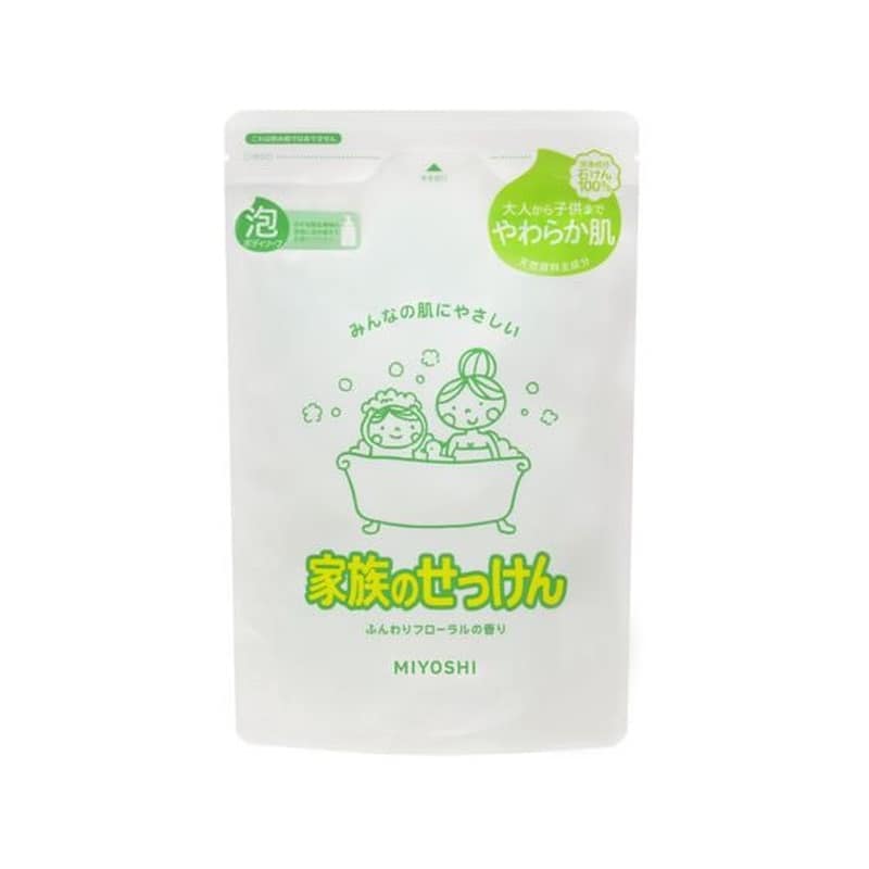 ミヨシ石鹸 家族のせっけん 泡ボディソープ 詰替用 550ml 1個（ご注文単位1個)【直送品】