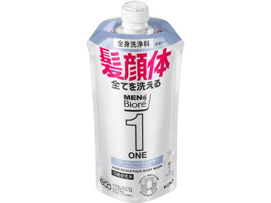 KAO メンズビオレ 1 ONE 全身洗浄料フルーティサボン詰替340ml 1個(ご注文単位1個)【直送品】