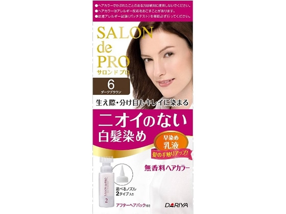 ダリヤ サロン ド プロ 無香料ヘアカラー 早染め乳液 白髪用 6 1個(ご注文単位1個)【直送品】