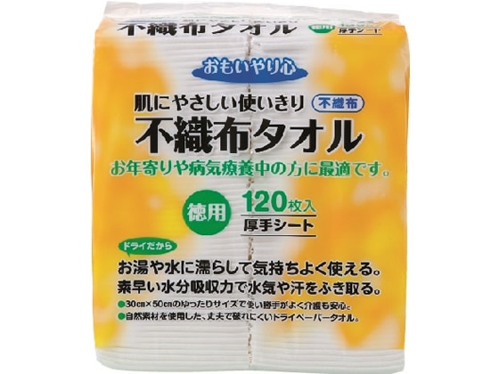 三昭紙業 不織布タオル 120枚入 N-120 1パック(ご注文単位1パック)【直送品】