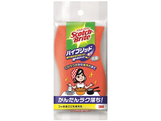 3M ハイブリッド貼り合わせスポンジ オレンジ HB-21KE-H 1個(ご注文単位1個)【直送品】