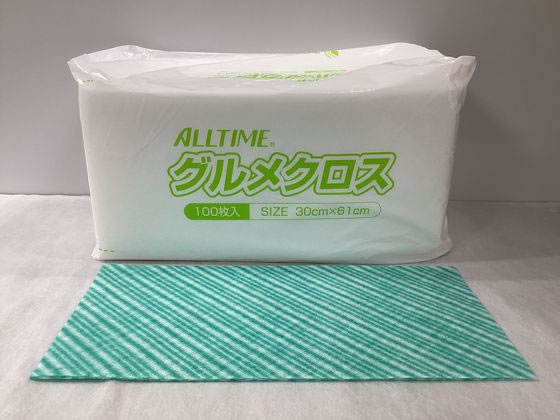 東京メディカル グルメクロス 30×61cm グリーン 100枚 FT-202PE 1箱（ご注文単位1箱)【直送品】