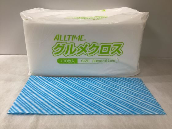 東京メディカル グルメクロス 30×61cm ブルー100枚 FT-203PE 1箱（ご注文単位1箱)【直送品】