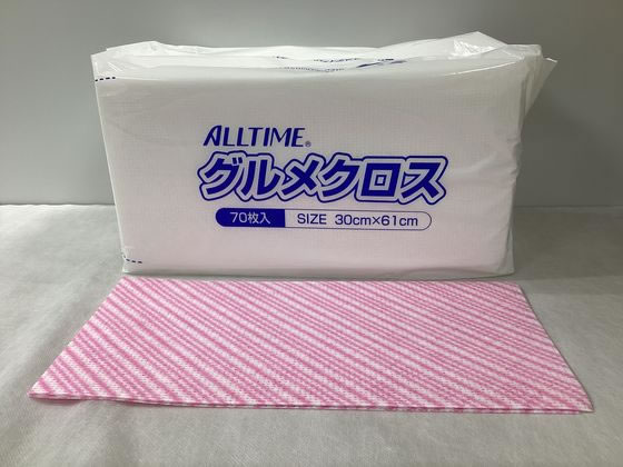 東京メディカル グルメクロス 厚口 30×61cm ピンク 70枚 1箱（ご注文単位1箱)【直送品】