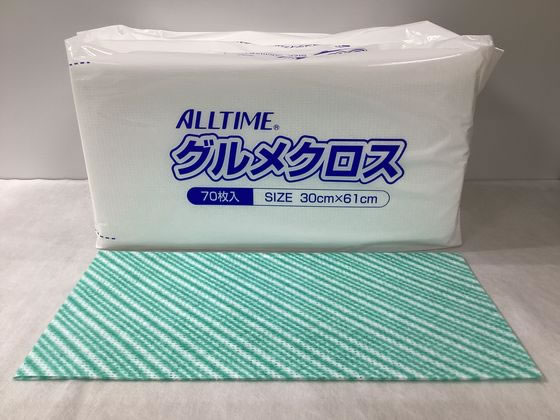 東京メディカル グルメクロス 厚口 30×61cm グリーン 70枚 1箱（ご注文単位1箱)【直送品】