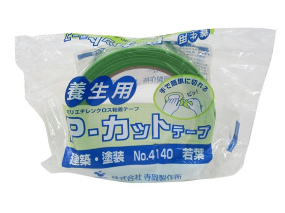 寺岡製作所 Pカットテープ 若葉 幅38mm×25m 1巻 NO.4140 1巻(ご注文単位1巻)【直送品】