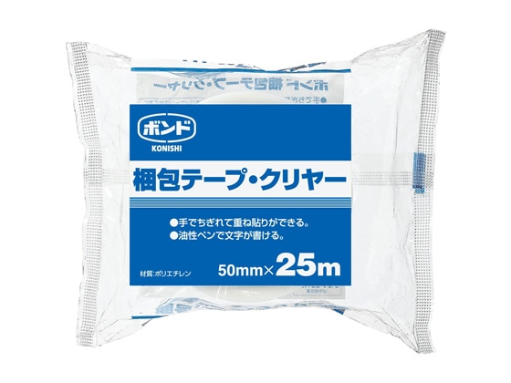 コニシ ボンド梱包テープ クリヤー #67949 1巻(ご注文単位1巻)【直送品】