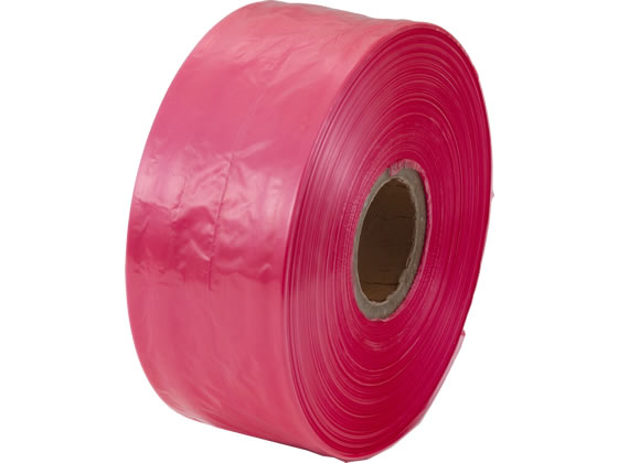 紺屋商事 PEレコード巻テープ 50mm×500m 赤 00720001 1巻(ご注文単位1巻)【直送品】