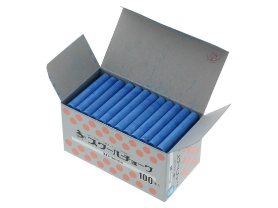 馬印 スクールチョーク青 100本 C204 1箱(ご注文単位1箱)【直送品】