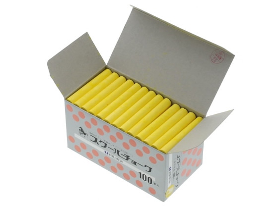 馬印 スクールチョーク黄 100本 C205 1箱(ご注文単位1箱)【直送品】