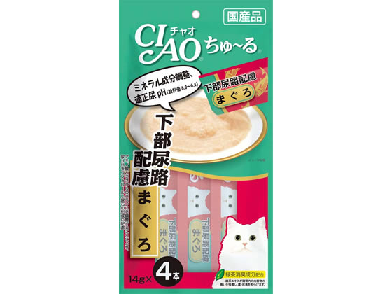 いなば CIAO ちゅーる 下部尿路配慮 まぐろ 14g×4本 1パック(ご注文単位1パック)【直送品】