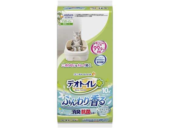 ユニ・チャーム デオトイレ香る消臭・抗菌シートナチュラルガーデン 10枚 1袋(ご注文単位1袋)【直送品】