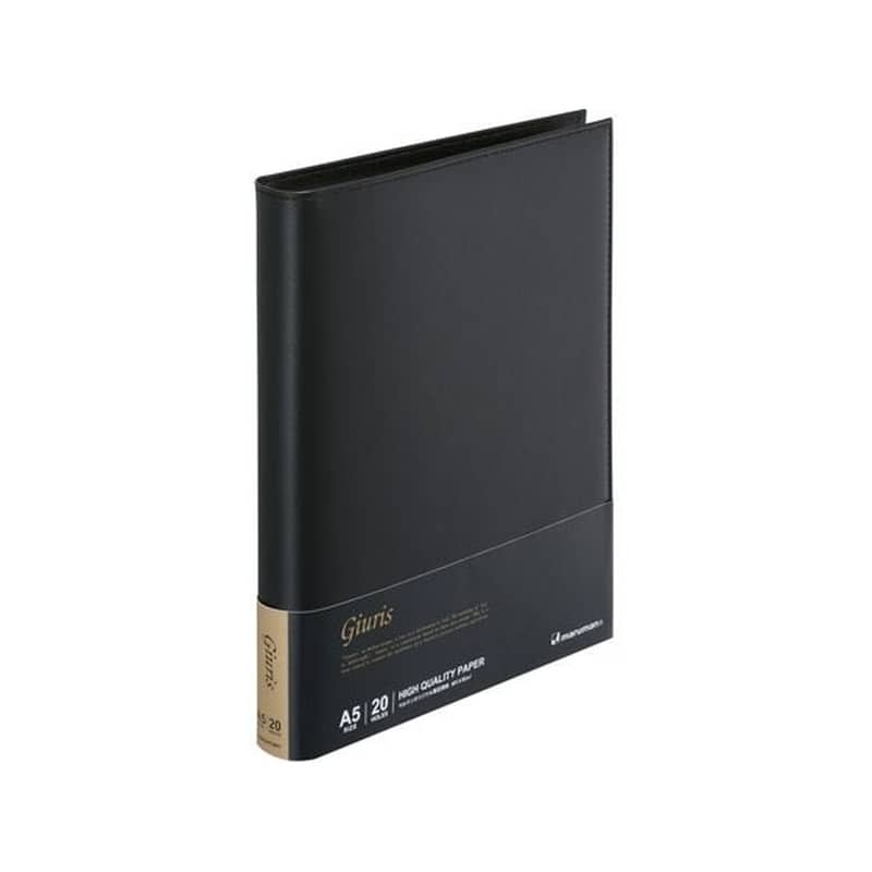 マルマン ルーズリーフ バインダー A5 ジウリス 20穴 ブラック F289B-05 1冊（ご注文単位1冊）【直送品】