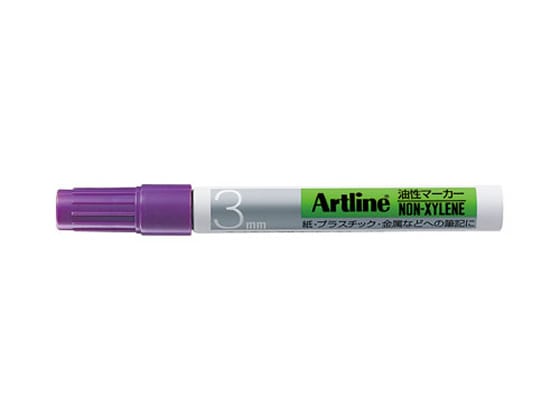 シヤチハタ アートライン 油性マーカー 丸3 紫 K-70ムラサキ 1本(ご注文単位1本)【直送品】