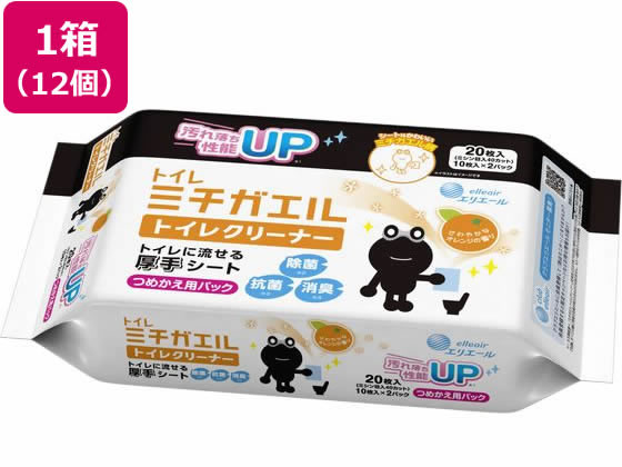 大王製紙 エリエール ミチガエルトイレクリーナー つめかえ用 20枚 12個 1箱(ご注文単位1箱)【直送品】