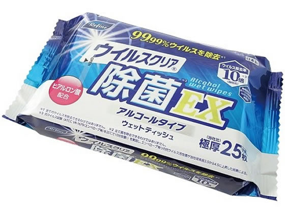 Life-do.Plus リファイン ウイルスクリア除菌EX 極厚大判ウェットティッシュ 1パック(ご注文単位1パック)【直送品】