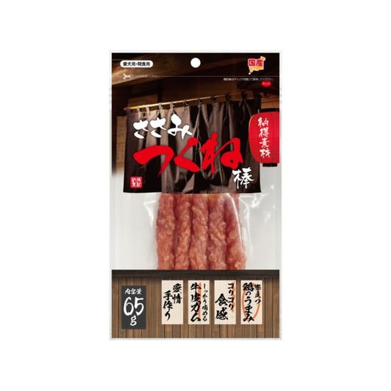 ペットライブラリー 納得素材 ささみつくね棒65g 1袋（ご注文単位1袋）【直送品】