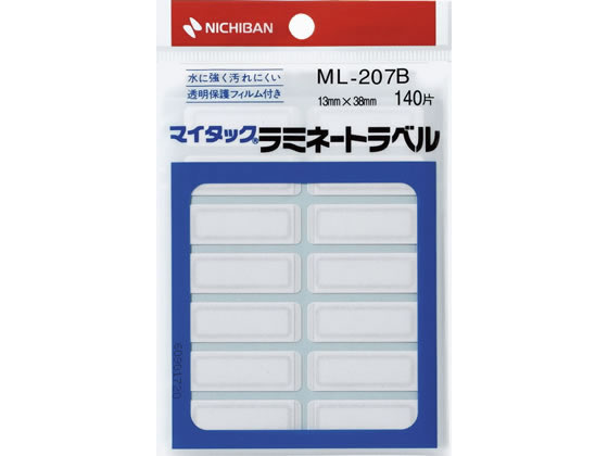 ニチバン マイタックラミネートラベル青13×38 14片×10シート ML-207B 1袋(ご注文単位1袋)【直送品】
