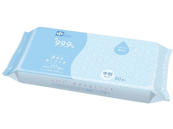 レック Nursingcare水99.9流せるおしりふき 60枚入 1パック(ご注文単位1パック)【直送品】