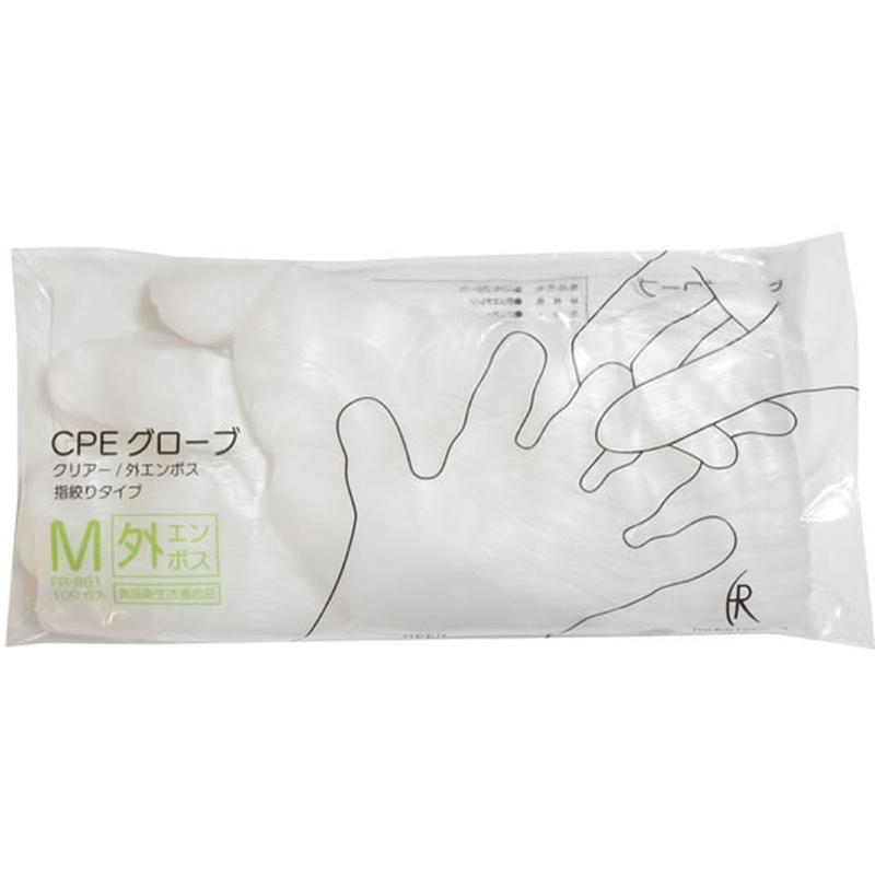 ファーストレイト CPEグローブ クリアー M 100枚 FR-861 1袋（ご注文単位1袋）【直送品】
