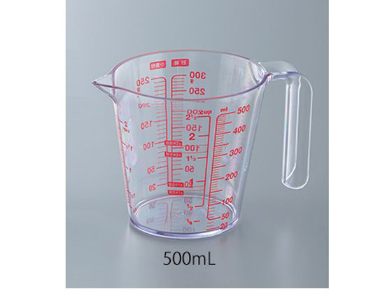 アスベル 耐熱計量カップ 500mL O-500 1個(ご注文単位1個)【直送品】