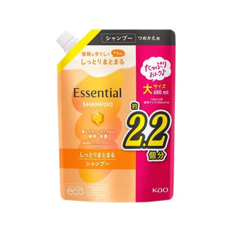 KAO エッセンシャル しっとりまとまる シャンプー 詰替 680mL 1個（ご注文単位1個）【直送品】