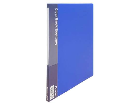Forestway クリヤーブック エコノミー A4 10ポケット 青 1冊(ご注文単位1冊)【直送品】