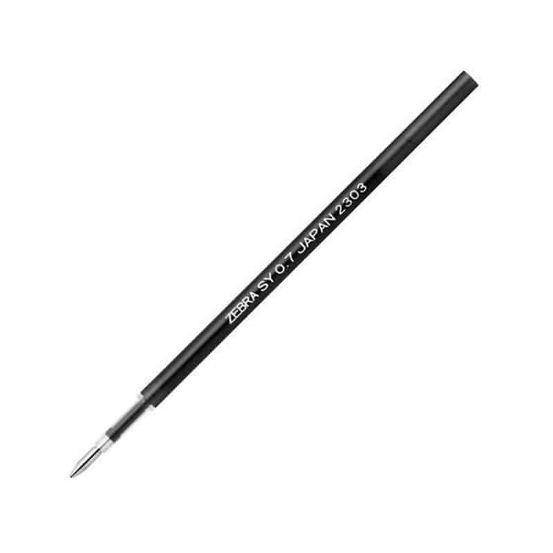 ゼブラ ボールペン替え芯 SY-0.7芯 黒 1本入 P-RSY7-BK 1本（ご注文単位1本）【直送品】