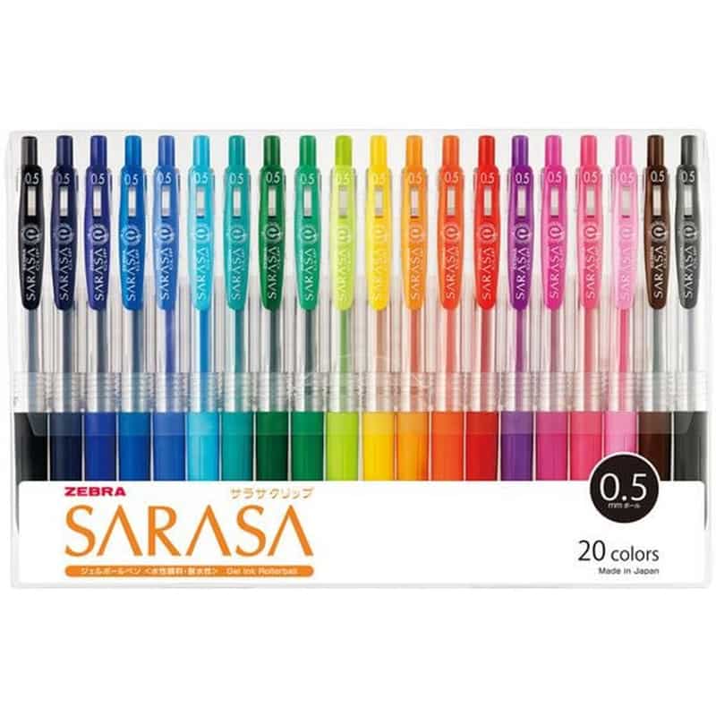 ゼブラ サラサクリップ 0.5mm 20色セット JJ15-20CA 1セット(ご注文単位1セット)【直送品】